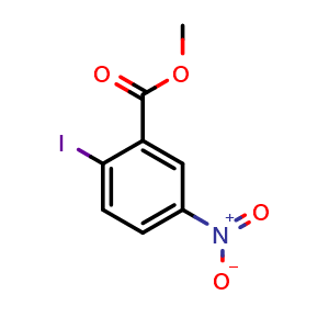 Chemical structure of Methyl 2-iodo-5-nitrobenzoate , CAS 112239-00-6, AChemBlock U108645