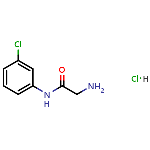 Chemical structure of 2-Amino-N-(3-chlorophenyl)acetamide hydrochloride , CAS 54643-68-4, AChemBlock U108661