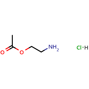 Chemical structure of 2-Aminoethyl acetate hydrochloride , CAS 20739-39-3, AChemBlock U108662