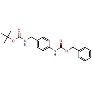Chemical structure of Benzyl (4-(Boc-aminomethyl)phenyl)carbamate , CAS 326407-36-7, AChemBlock U108664