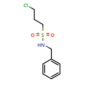 Chemical structure of N-Benzyl-3-chloropropane-1-sulfonamide , CAS 90945-14-5, AChemBlock U108665