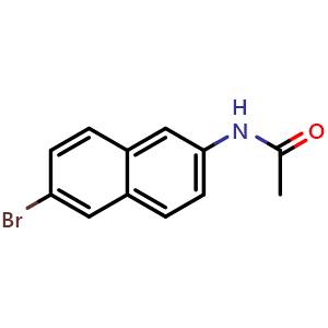 Chemical structure of N-(6-Bromonaphthalen-2-yl)acetamide , CAS 71590-32-4, AChemBlock U108673