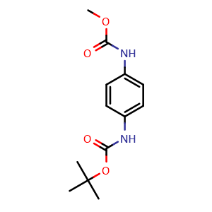 Chemical structure of tert-Butyl methyl 1,4-phenylenedicarbamate , CAS 1430115-43-7, AChemBlock U108690