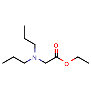 Chemical structure of Ethyl 2-(dipropylamino)acetate , CAS 2644-22-6, AChemBlock U108720