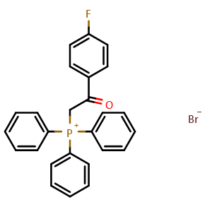 Chemical structure of (2-(4-Fluorophenyl)-2-oxoethyl)triphenylphosphonium bromide , CAS 120302-61-6, AChemBlock U108727
