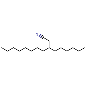 Chemical structure of 3-Hexylundecanenitrile , CAS 93815-05-5, AChemBlock U108729