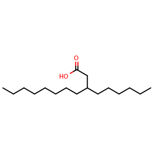 Chemical structure of 3-Hexylundecanoic acid , CAS 2102410-33-1, AChemBlock U108730