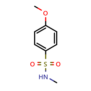 Chemical structure of 4-Methoxy-N-methylbenzenesulfonamide , CAS 7010-86-8, AChemBlock U108736