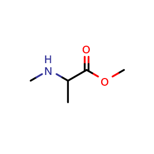 Chemical structure of Methyl 2-(methylamino)propanoate , CAS 52060-77-2, AChemBlock U108751