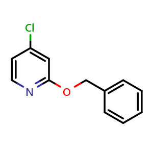 Chemical structure of 2-(Benzyloxy)-4-chloropyridine , CAS 1006052-55-6, AChemBlock U108766