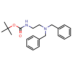 Chemical structure of tert-Butyl 2-(dibenzylamino)ethylcarbamate , CAS 2386574-83-8, AChemBlock U108780