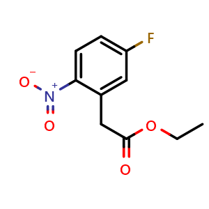 Chemical structure of Ethyl 2-(5-fluoro-2-nitrophenyl)acetate , CAS 121303-77-3, AChemBlock U108800