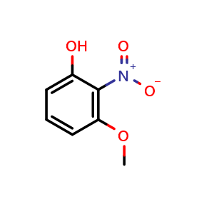 Chemical structure of 3-Methoxy-2-nitrophenol , CAS 3114-61-2, AChemBlock U108808