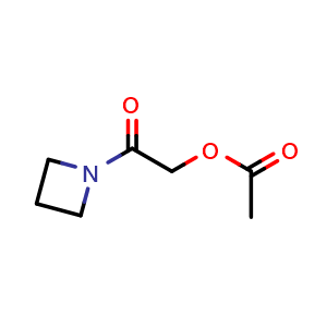 Chemical structure of 2-(Azetidin-1-yl)-2-oxoethyl acetate , CAS 1313410-39-7, AChemBlock U108827