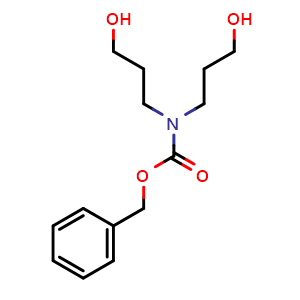 Chemical structure of Benzyl bis(3-hydroxypropyl)carbamate , CAS 80662-85-7, AChemBlock U108828