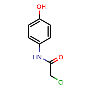 Chemical structure of 2-Chloro-N-(4-hydroxyphenyl)acetamide , CAS 2153-11-9, AChemBlock U108844