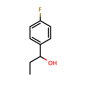 Chemical structure of 1-(4-Fluorophenyl)propan-1-ol , CAS 701-47-3, AChemBlock U108858