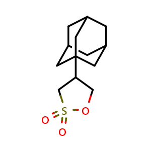 Chemical structure of 4-(1-Adamantyl)-1,2-oxathiolane 2,2-dioxide , CAS 906075-62-5, AChemBlock U108881