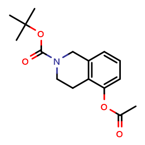 Chemical structure of tert-Butyl 5-acetoxy-3,4-dihydroisoquinoline-2(1H)-carboxylate , CAS 2708282-07-7, AChemBlock U108908