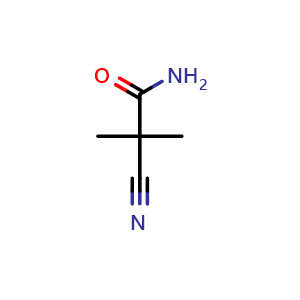 Chemical structure of 2-Cyano-2-methylpropanamide , CAS 7505-93-3, AChemBlock U108943