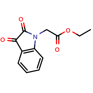 Chemical structure of Ethyl 2-(2,3-dioxoindolin-1-yl)acetate , CAS 41042-21-1, AChemBlock U108969