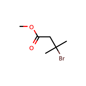 Chemical structure of Methyl 3-bromo-3-methylbutanoate , CAS 1309885-34-4, AChemBlock U108987