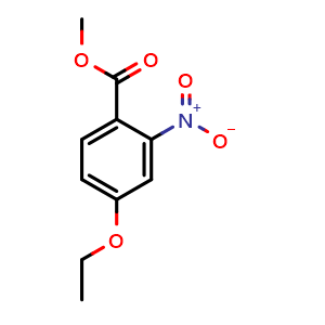 Chemical structure of Methyl 4-ethoxy-2-nitrobenzoate , CAS 2121103-85-1, AChemBlock U108992