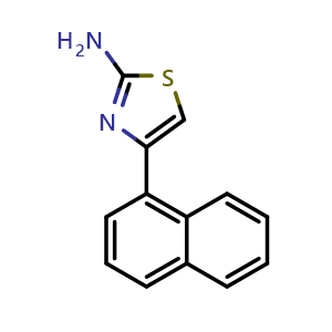 Chemical structure of 4-(Naphthalen-1-yl)thiazol-2-amine , CAS 56503-96-9, AChemBlock U109000