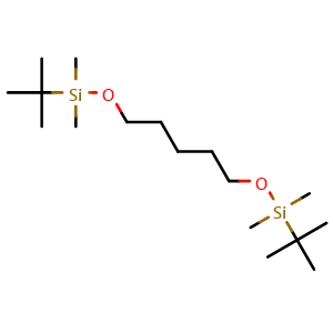 Chemical structure of 2,2,3,3,11,11,12,12-Octamethyl-4,10-dioxa-3,11-disilatridecane , CAS 77572-86-2, AChemBlock U109001