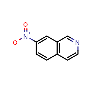 Chemical structure of 7-Nitroisoquinoline , CAS 13058-73-6, AChemBlock U109020