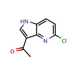 Chemical structure of 3-Acetyl-5-chloro-4-azaindole , CAS 1260384-24-4, AChemBlock U109022