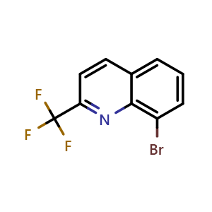 Chemical structure of 8-Bromo-2-(trifluoromethyl)quinoline , CAS 176722-63-7, AChemBlock U109031
