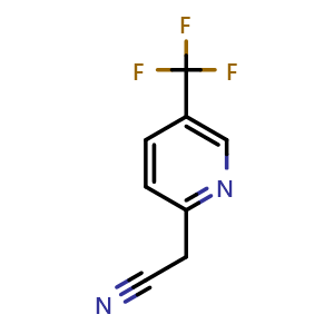 Chemical structure of 2-(5-(Trifluoromethyl)pyridin-2-yl)acetonitrile , CAS 939793-18-7, AChemBlock U109040