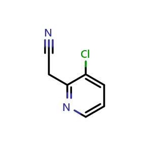 Chemical structure of 2-(3-Chloropyridin-2-yl)acetonitrile , CAS 185315-52-0, AChemBlock U109041