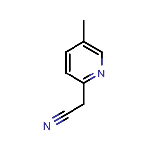Chemical structure of 2-(5-Methylpyridin-2-yl)acetonitrile , CAS 38203-08-6, AChemBlock U109043