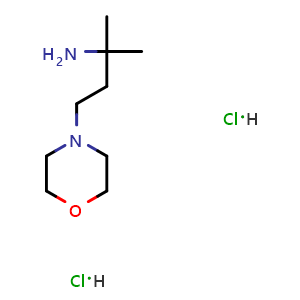 Chemical structure of 2-Methyl-4-morpholinobutan-2-amine dihydrochloride , CAS 2044927-06-0, AChemBlock U109050