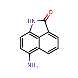Chemical structure of 6-Amino-1H-benzo[cd]indol-2-one , CAS 50964-11-9, AChemBlock U109053