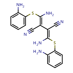 Chemical structure of U0126 , CAS 109511-58-2, AChemBlock U109061