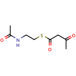 Chemical structure of S-[2-(Acetylamino)Ethyl]3-Oxobutanethioate , CAS 23255-41-6, AChemBlock U109063