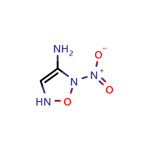 Chemical structure of 4-Amino-5-nitrofurazane , CAS 66328-69-6, AChemBlock U109064