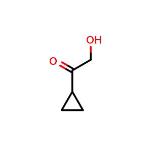 Chemical structure of 1-Cyclopropyl-2-hydroxyethanone , CAS 42251-78-5, AChemBlock U109079