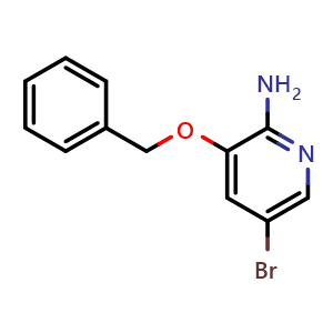 Chemical structure of 3-(Benzyloxy)-5-bromopyridin-2-amine , CAS 754230-78-9, AChemBlock U109123