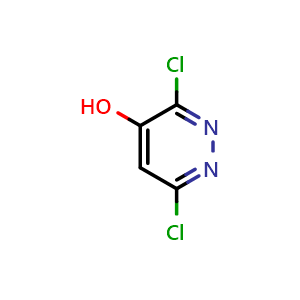 Chemical structure of 3,6-Dichloro-4-pyridazinol , CAS 2779-81-9, AChemBlock U109145
