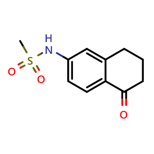 Chemical structure of N-(5-oxo-5,6,7,8-tetrahydronaphthalen-2-yl)methanesulfonamide , CAS 66361-80-6, AChemBlock U109158