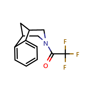 Chemical structure of 1-(4,5-Dihydro-1H-1,5-methanobenzo[d]azepin-3(2H)-yl)-2,2,2-trifluoroethanone , CAS 230615-51-7, AChemBlock U109161