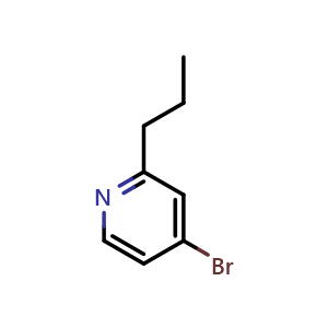 Chemical structure of 4-Bromo-2-propylpyridine , CAS 98420-99-6, AChemBlock U109165