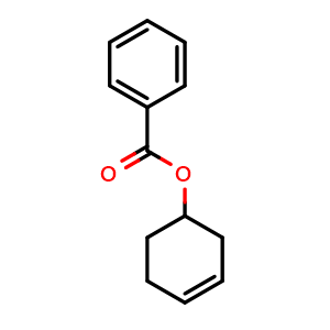 Chemical structure of cyclohex-3-en-1-yl benzoate , CAS 36978-27-5, AChemBlock U109205