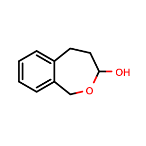 Chemical structure of 1,3,4,5-Tetrahydrobenzo[c]oxepin-3-ol , CAS 14807-26-2, AChemBlock U109243