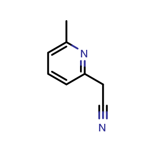 Chemical structure of 2-(6-Methylpyridin-2-yl)acetonitrile , CAS 14993-80-7, AChemBlock U109253