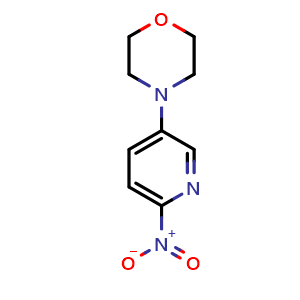 Chemical structure of 4-(6-Nitropyridin-3-yl)morpholine , CAS 491855-89-1, AChemBlock U109262